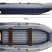 Надувная моторная лодка ФЛАГМАН-DK 320 серо-синяя