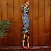 Панно декоративное “Ящер геккон“ фото