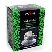 Зеленый кофе молотый Drip Bag Coffee Бразилия Сантос зеленый 1х10шт