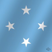 Флаг национальный Микронезия фотография