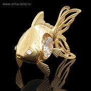 Сувенир «Золотая рыбка», 6×3×4,5 см, с кристаллами Сваровски фотография