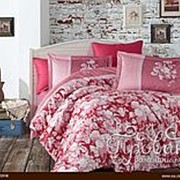 Постельное белье Hobby Home Collection AMALIA хлопковый сатин бордовый 1,5 спальный фотография