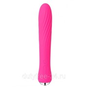 Сливово-розовый вибратор со спиралевидным рельефом и функцией нагрева Anya - 19,6 см. фото