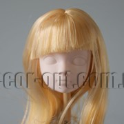 Голова куклы 4,5 см с русыми волосами с челкой 25см 5564 фото