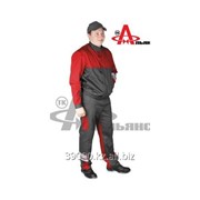 Летний костюм Сапфир с брюками, темно серый с красным фото