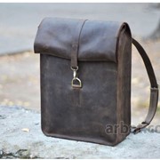 Рюкзак P009 коричневый Кожа