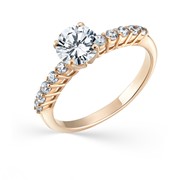 Золотое кольцо с фианитами SOKOLOV 012953* фото