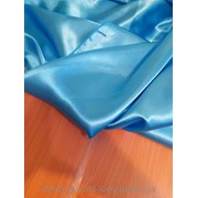 Ткань атласная (атлас), голубой 3603 фото