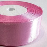 Лента атласная, 2.5 см, Цвет: Розовый 2 (5 метров/уп.) фото
