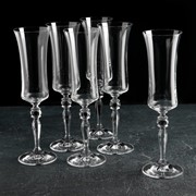 Набор бокалов для шампанского Bohemia Crystal «Грация», 190 мл, 6 шт фото
