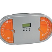 Часы настольные с термометром, гигрометром и подставкой для авторучек фото
