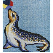 Стекляная мозаика EZARRI Панно D-12, размер 2 x 1,66 м (морской котик)