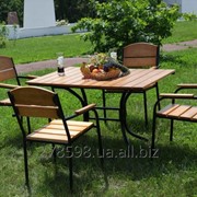 KIT-Premium-BL Комплект мебели Премиум (черный металл, светлое дерево) фотография