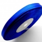 Лента атласная синий, 6 мм фото