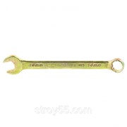 Ключ комбинированный, 14 мм, желтый цинк// СИБРТЕХ фотография