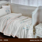 Детское постельное белье для новорожденных с пледом Tivolyo Home BEEP BEBE хлопковый сатин фото