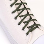 Шнурки для обуви, пара, круглые, d 5 мм, 110 см, цвет хаки
