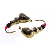 Мормышка вольф. муравей TAKEDO Wolf Pro Ant+ ( d 5 мм, 1,7гр, крючок №14, с бусиной, цв. золото) фото