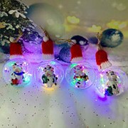 СУВЕНИР НОВОГОДНИЙ СВЕТЯЩИЙСЯ “ЛАМПОЧКА С БЫЧКОМ“ 8 СМ фото