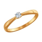 Золотое кольцо с фианитами SOKOLOV 81010241* фотография