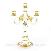 Подсвечник на 3 свечи 34х20хН53 см, керамика, декор золото PRIMAVERA фотография