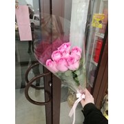 Букет из 7 розовых роз 70 см фотография