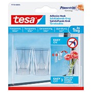 Tesa Крючок самоклеящийся tesa, для стеклянных поверхностей, удаляемый, до 1 кг 5 шт/уп. фотография