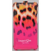 Чехол-флип Imperium Vip для HTC One M7 801e Pink Leopard фото