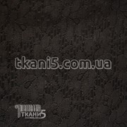 Ткань Гипюр на атласе (черный) 2266 фотография