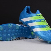 Футбольные бутсы adidas ACE II 15.1 FG Shock Blue/Semi Solar Slime/White фотография