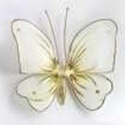 Бабочка декоративная аксессуар для штор и тюлей средняя белая 19*13 см фото