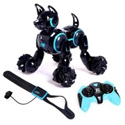 Робот-собака «Кибер пёс», световые и звуковые эффекты, работает от аккумулятора, цвет чёрный фотография