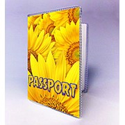 Паспортна обкладинка з квіткою сонця фото
