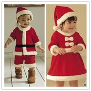Одежда детская Baby christmas romper baby romper dress cap polar fleece fabric thickening romper hat set free shipping, код 949875101 фото