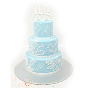 Голубой свадебный торт №72 фото