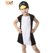 Карнавальный костюм для девочки от 1,5-3-х лет “Пингвин“ сарафан, шапка фото