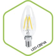 Лампа LED-свеча-PREMIUM 5 Вт Е 14 Прозрачный корпус фотография