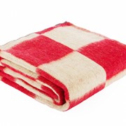 Одеяло 1,5сп п/ш (70% шерсть, 400 гр.), клетка фото