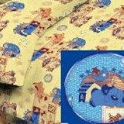 Ткань постельная Бязь 110 гр/м2 150 см Набивная Верный друзья голубой/S298 MGO фотография