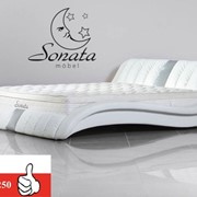 Красивые кровати из кожи Sonata Mobel