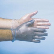 Перчатки виниловые (поливинилхлорид) смотровые гладкие (белые, синие) Hygotex фото