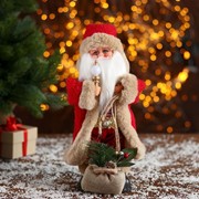 Дед Мороз “В красной шубке с подарками“ 18х30 см фото