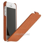Чехол Borofone for iPhone 5/5S Crocodile Flip Leather case Orange (BI-L019-O), код 56068 фото