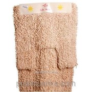 Комплект ковров ванна + туалет Ежик 100% хлопок производство Бежевый фотография