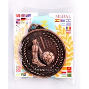 Медаль рельефная футбол - бронза фотография