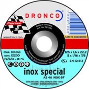 Абразивный отрезной диск Dronco AS 46 INOX 125х1,6 фото