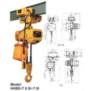 Тали электрические цепные передвижные модели HHBD-T (0,5 т, 6 м) фото