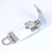 USB-флешка на 64 ГБ в виде брелка, белый фотография