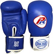Перчатки боксерские Pak Rus кожа син.8 oz (пара) фото