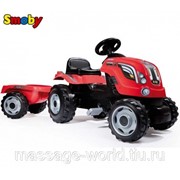Трактор педальный с прицепом Smoby Farmer XL 710108 фото